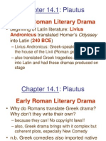 Chapter 14.1: Plautus: Early Roman Literary Drama