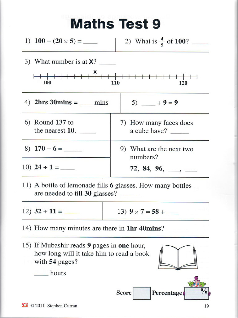 Math Test 9 | PDF