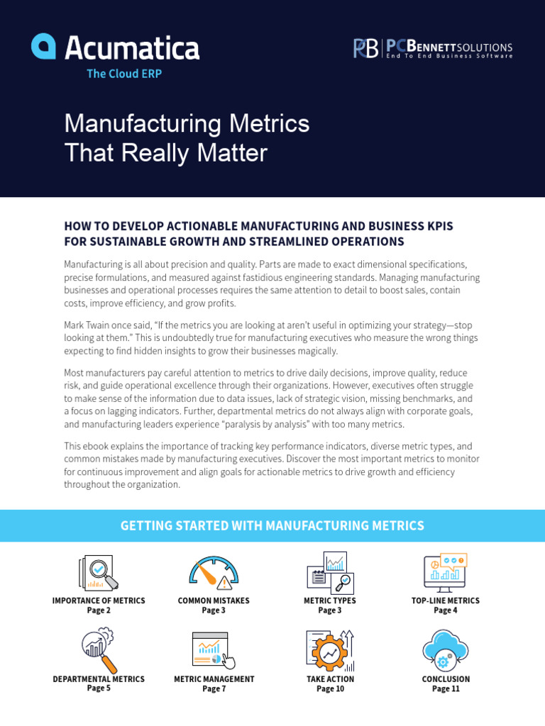 Actionable KPIs for Manufacturing Growth | PDF | Performance Indicator ...