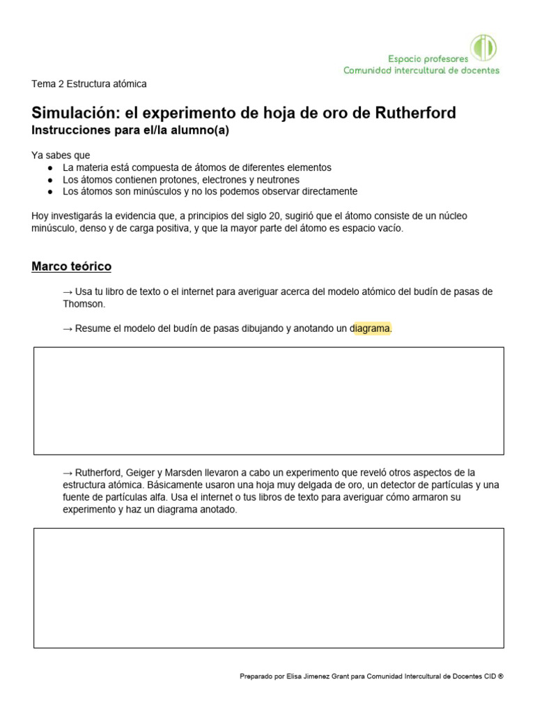 Simulacion de los modelos de Thompson y de Rutherford | PDF