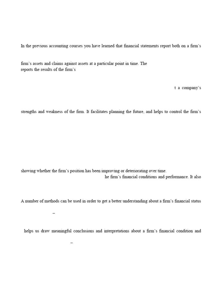 Chapter 2 IFRS Based Fiancial Statement Financial Analysis | PDF