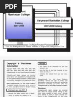 Marymount Manhattan Catalogue