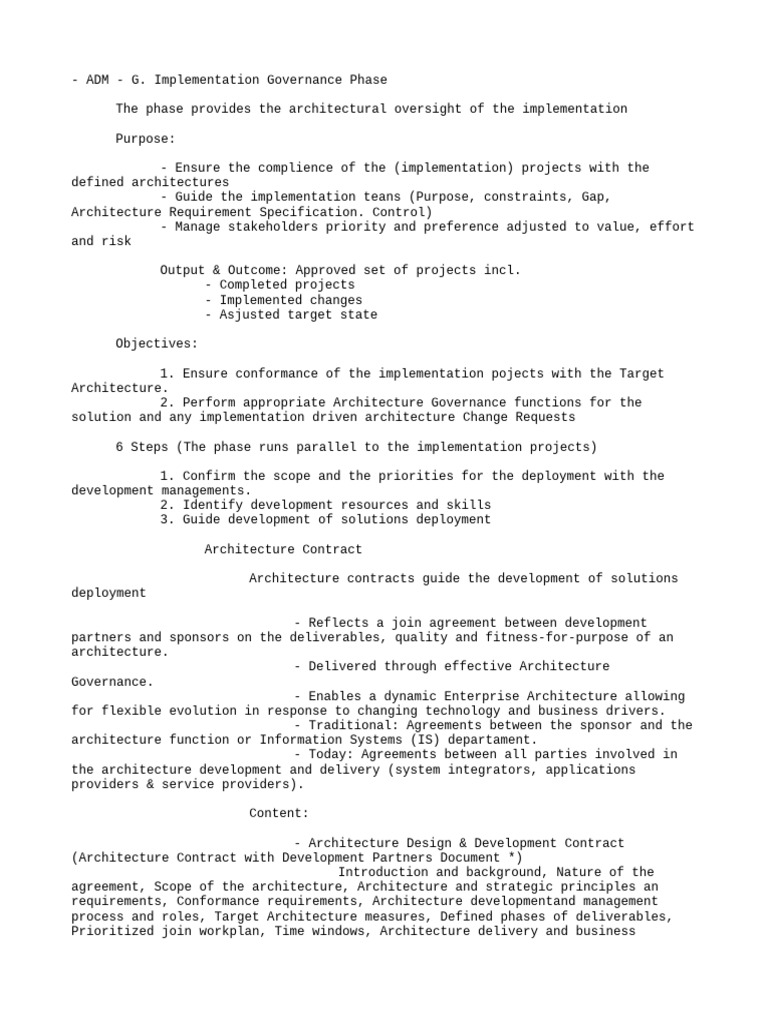 Implementation Governance in Architecture | PDF | Enterprise ...