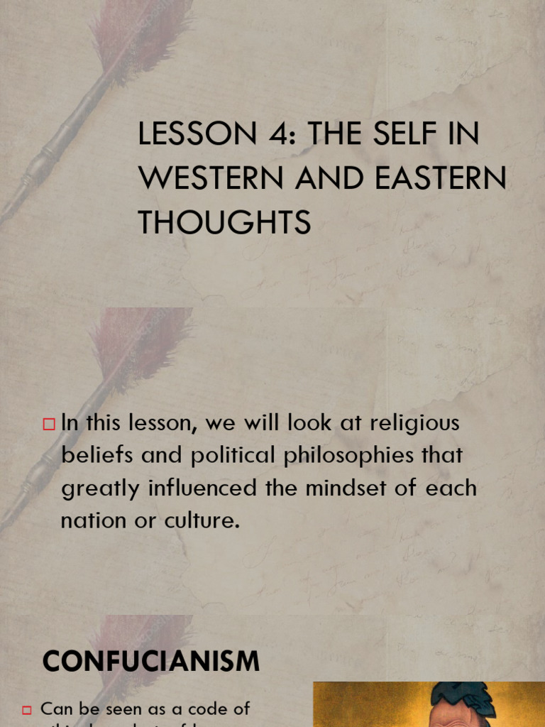 C1 L4 The Self in Western and Eastern Thoughts | PDF
