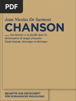 Chanson Son Histoire Et Sa Famille Dans Les Dictionnaires De