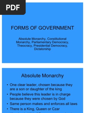 Forms Of Government Pdf