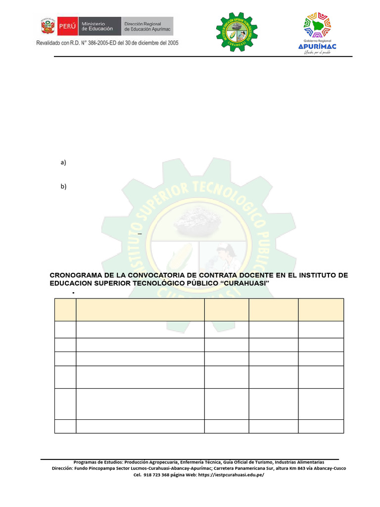 Convocatoria Docente 2024 Ii Ds 037 2024 Ef Mayo 14 2024 Pdf