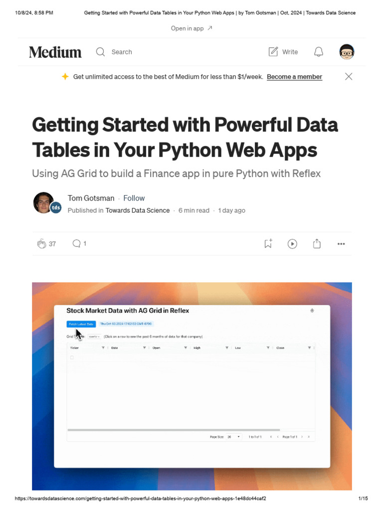 Getting Started With Powerful Data Tables in Your Python Web Apps - by ...