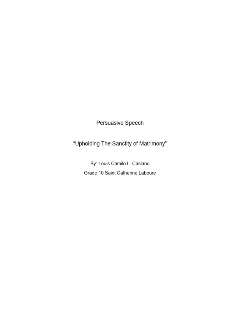 Persuasive Speech English Pdf