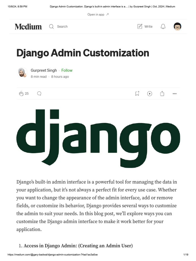 Django Admin Customization. Django's Built-In Admin Interface Is A - by ...