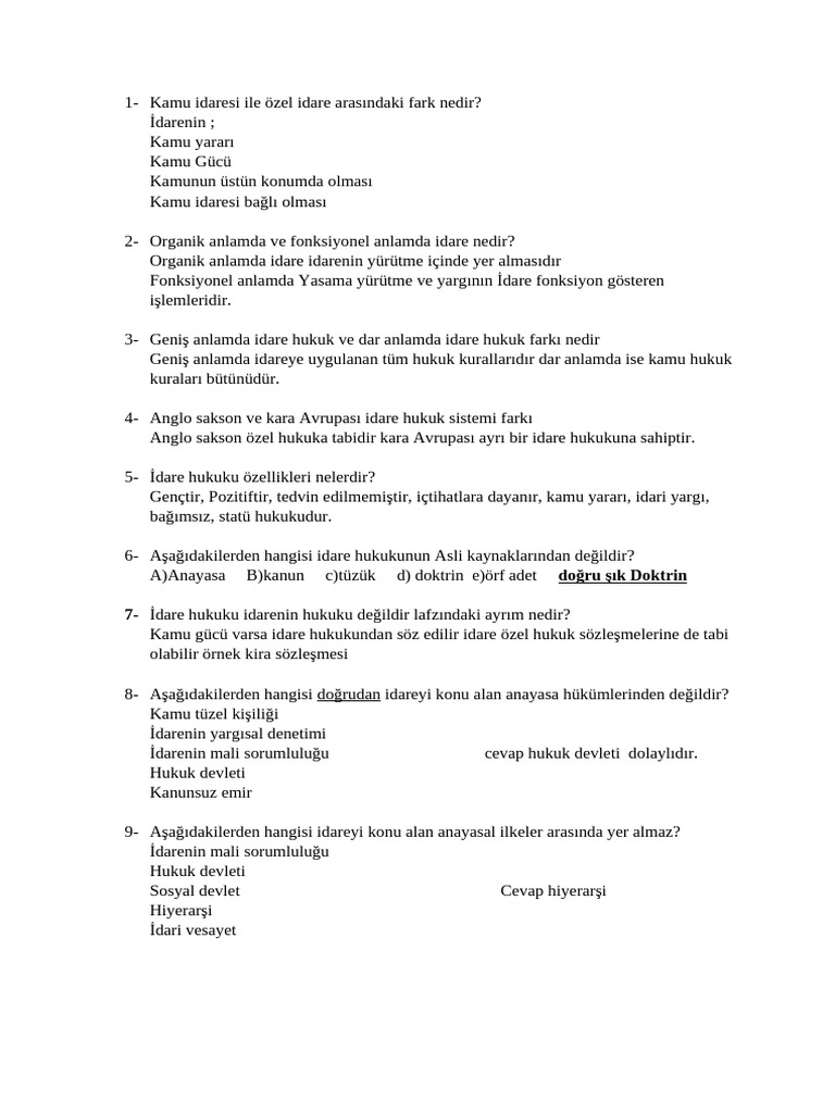 Idare Sorular | PDF