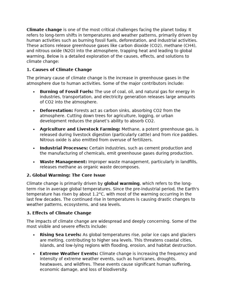 Climate Changes | PDF