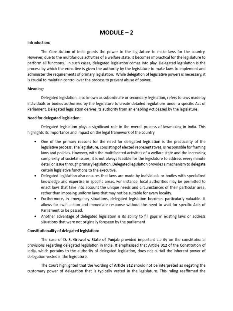 Module 2 of Admin Law | PDF