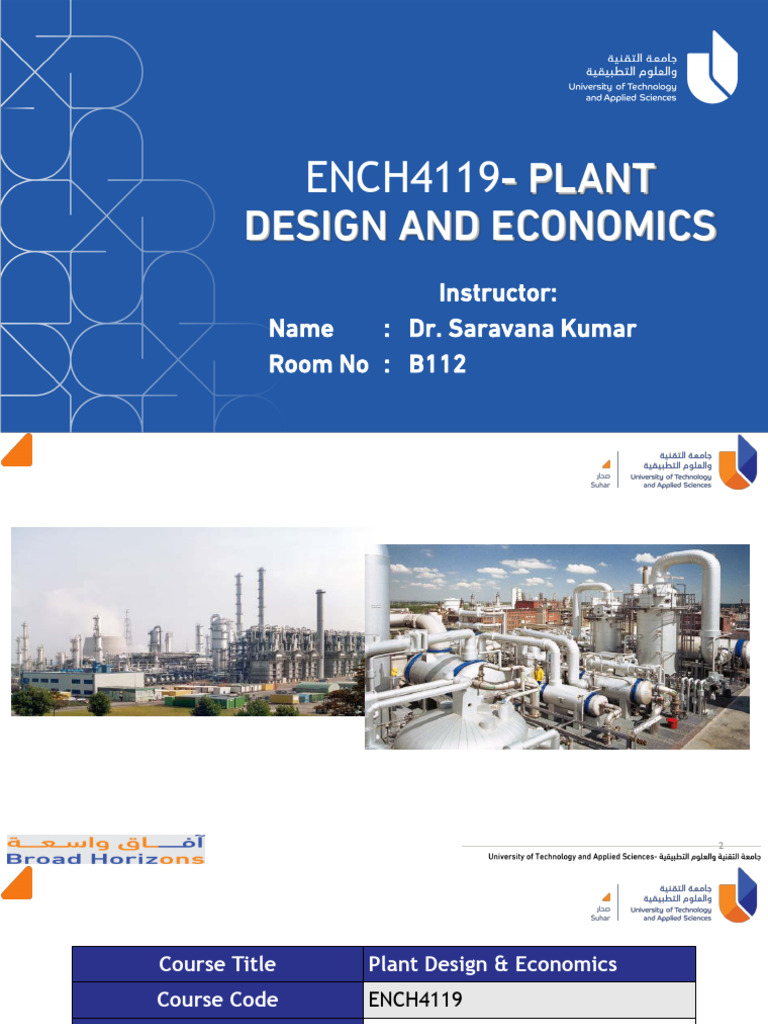 Ch1-Plant Design Course Introduction UTAS Fall24 | PDF