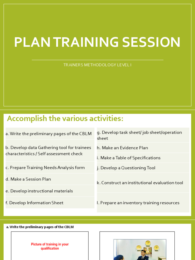 Plan Training Session | PDF
