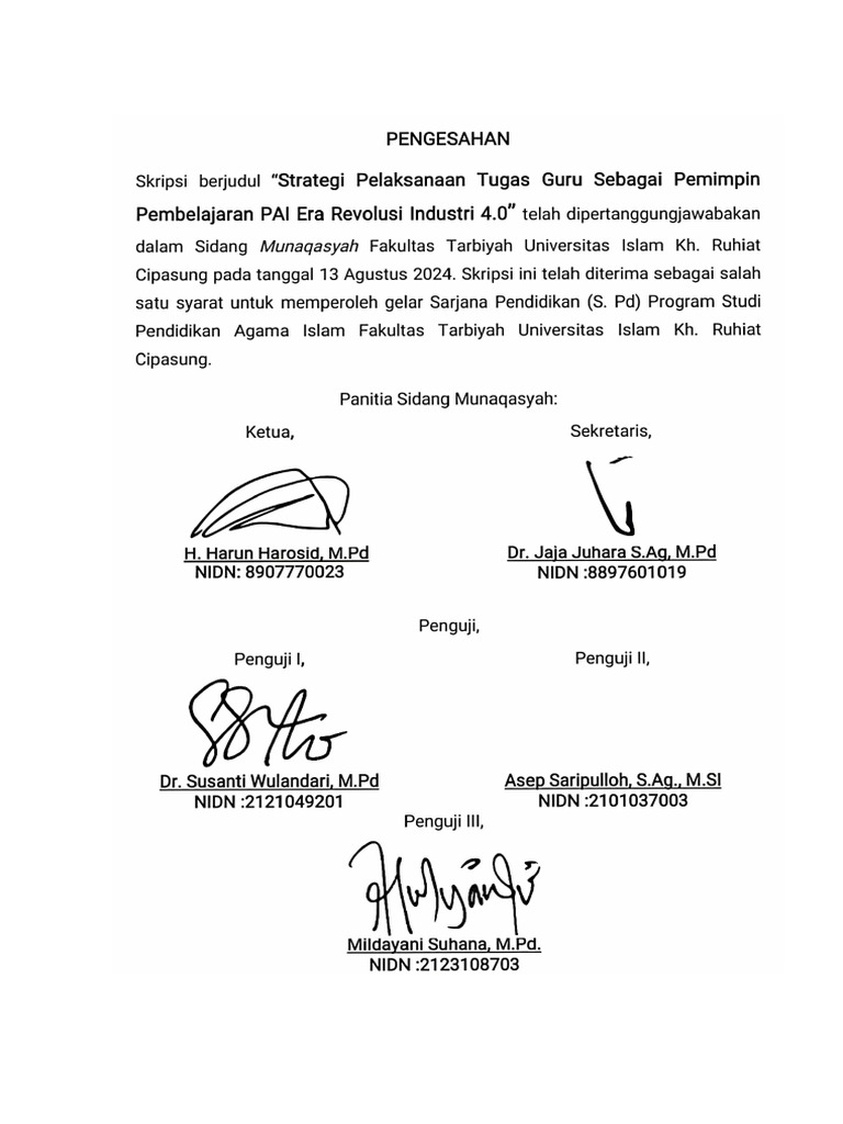 Pengesahan | PDF