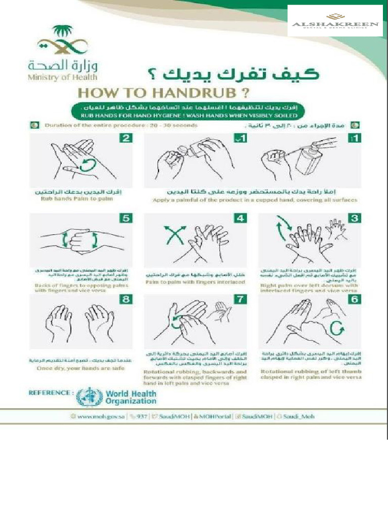 How To Handrub Al Shakreen | PDF