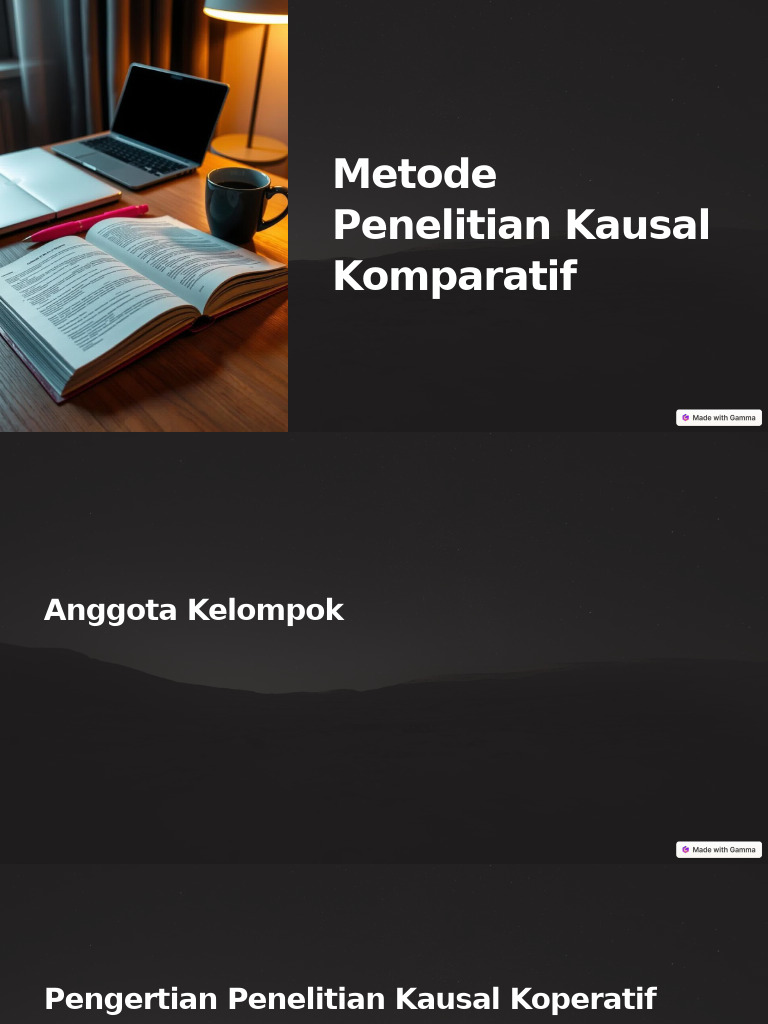 Metode Penelitian Kausal Komparatif | PDF