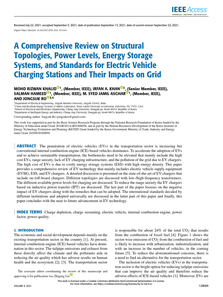 A Comprehensive Review On Structural Topologies Power Levels Energy ...