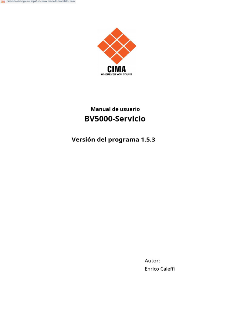 BV5000-Service User Guide V1.5.3.en - Es | PDF