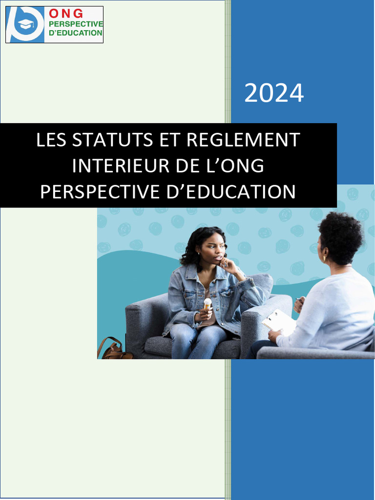 Statuts de l'ONG Perspective d'Éducation | PDF | Président des États ...