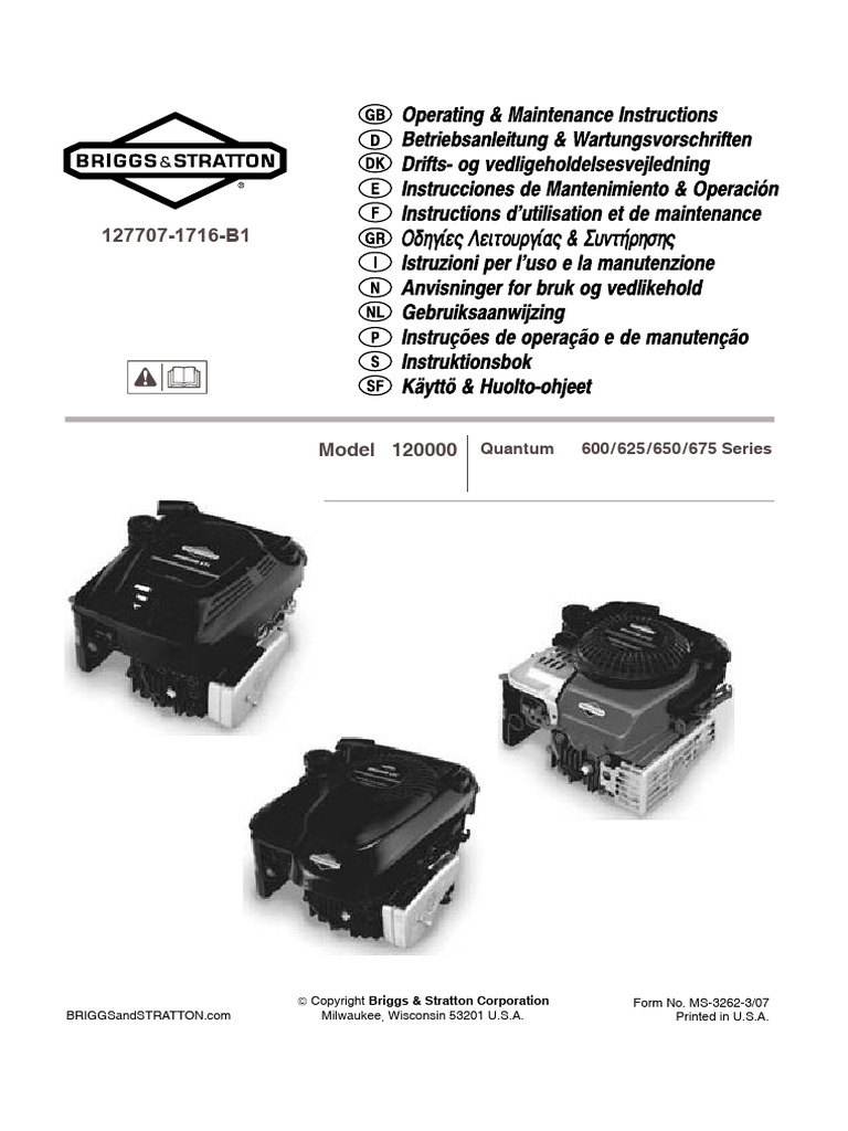 briggs_Stratton_Manuale_1277071716B1 | PDF