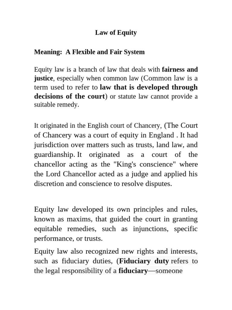 Equity Law - 102136 | PDF