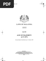 Age of Majority Act 1971