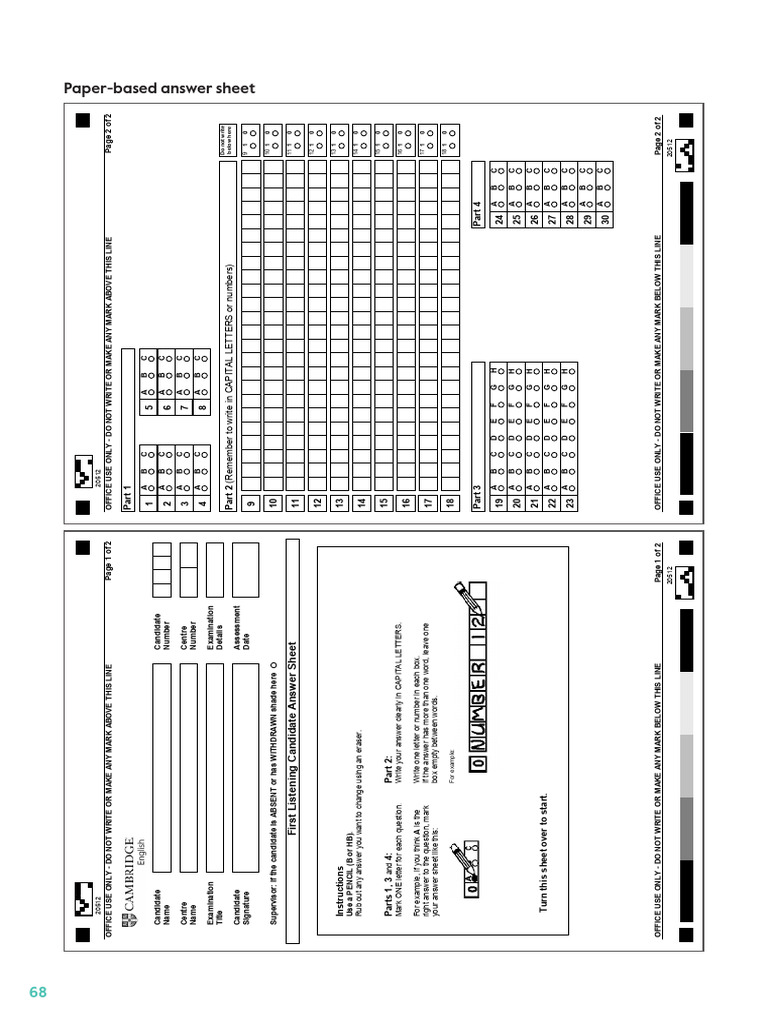 Listening Answersheet | PDF