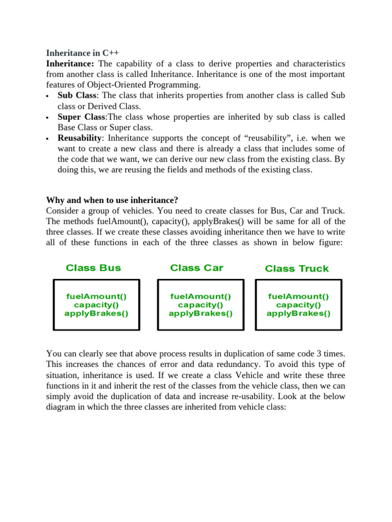 Inheritance in C | PDF