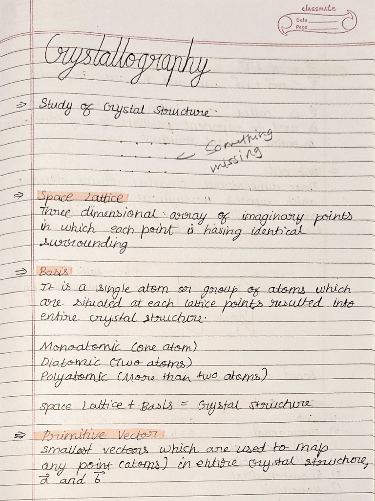 Material Science Notes - Tuesday, 16th April 2024 | PDF