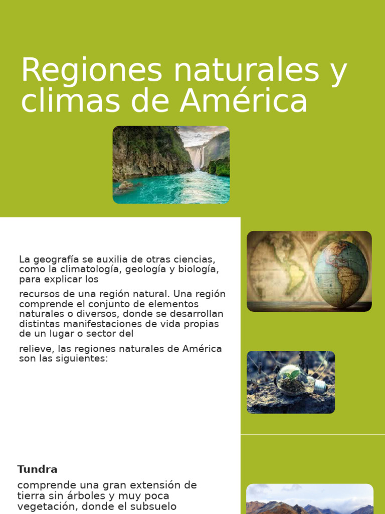 Regiones Naturales y Climas de América | PDF