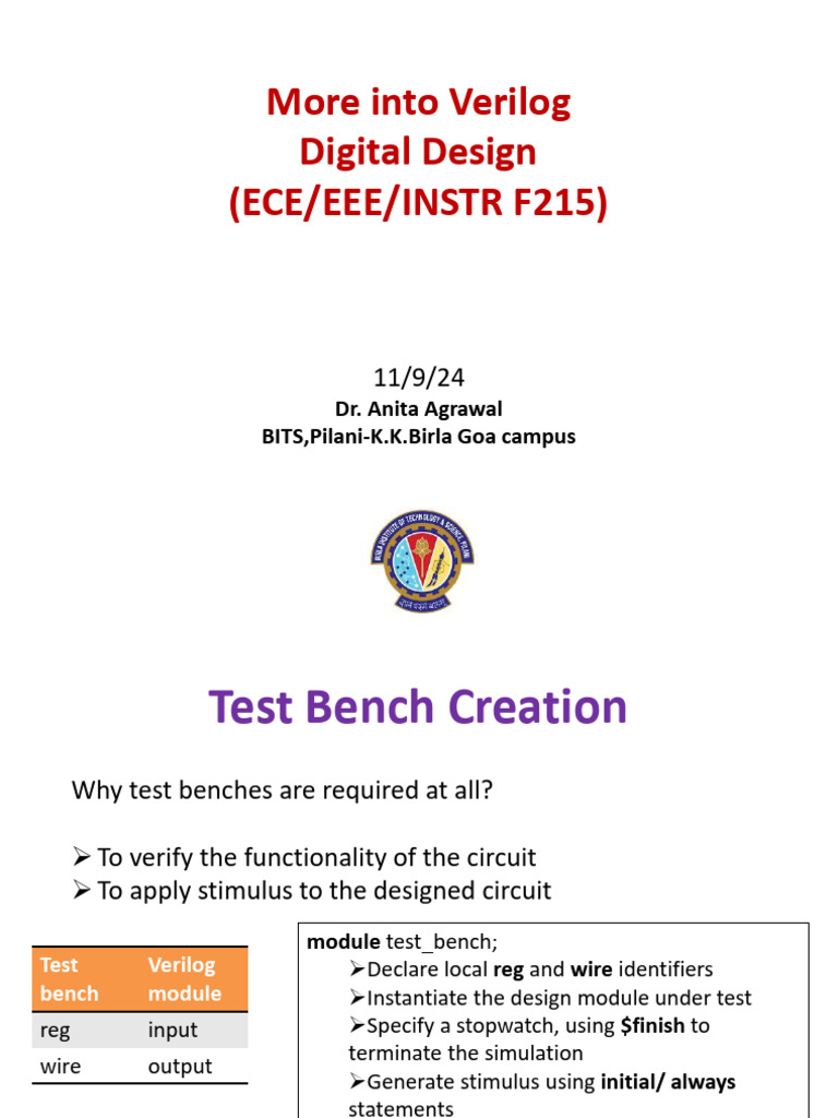 Test Bench-Modified | PDF