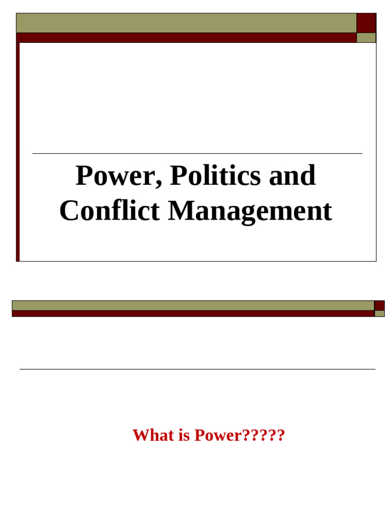 Understanding Power and Politics in Organizations | PDF | Power (Social ...