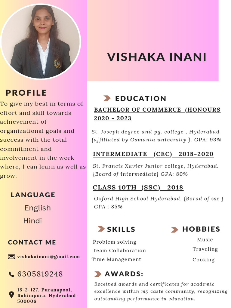 Minimalist modern professional cv resume 4 pdf