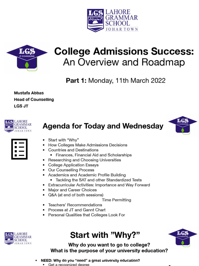 College Admissions Success - JT April 22 | PDF