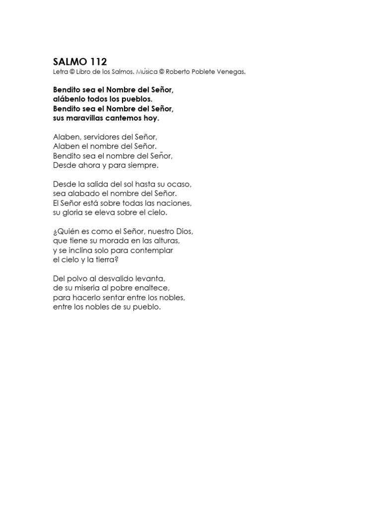 Salmo 112 | PDF