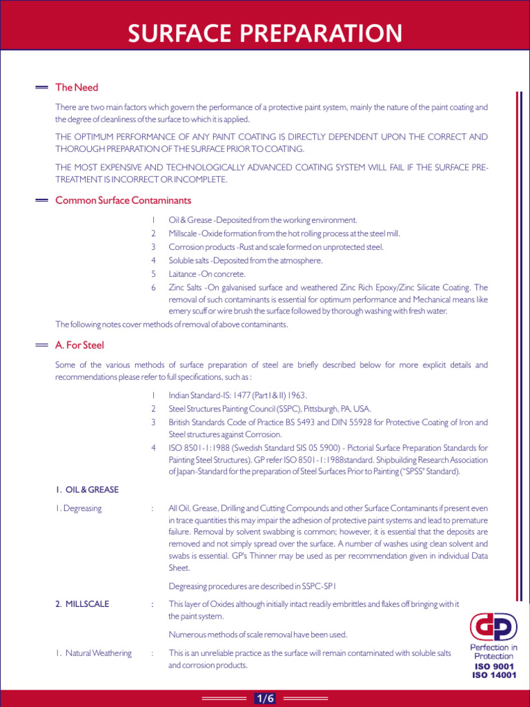 Surface Preparation | PDF