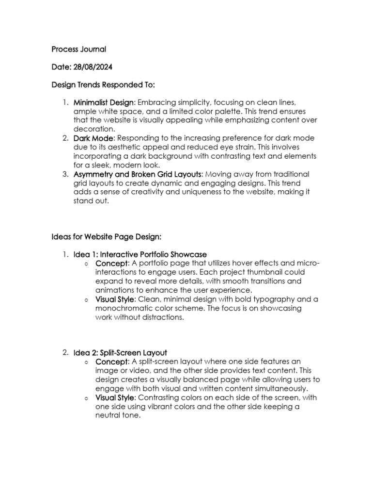 CUAGRD516 Process Journal NAME | PDF