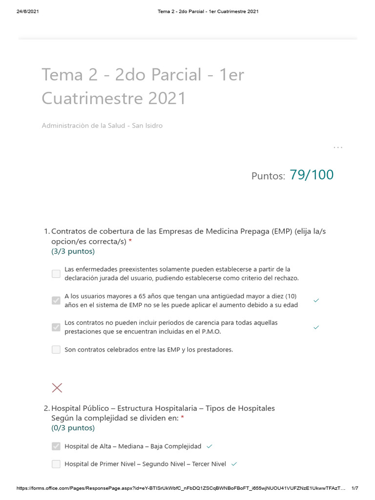Tema 2 - 2do Parcial - 1er Cuatrimestre 2021 | PDF | Hospital ...