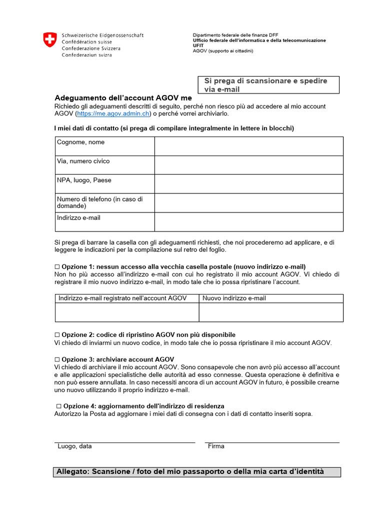 AGOV Recovery Formular V1.2 It | PDF