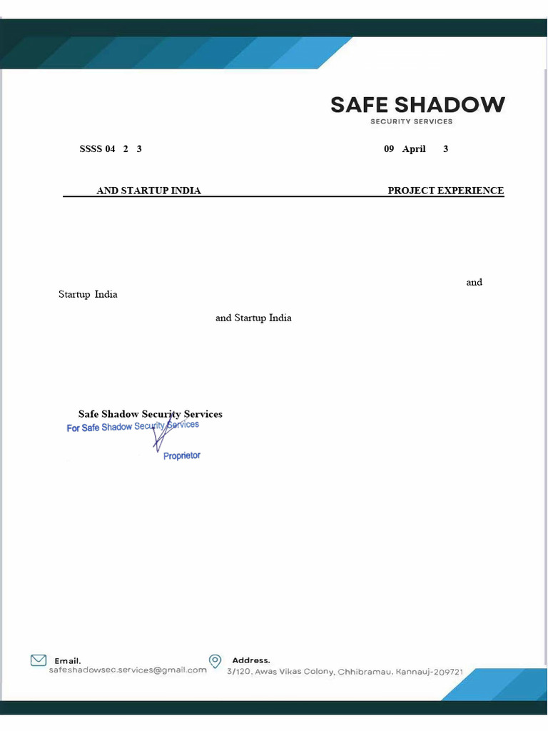 Safe Shadow: Office Memorandum of of | PDF