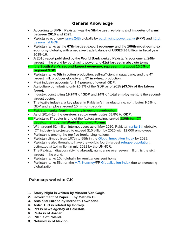General Knowledge | PDF