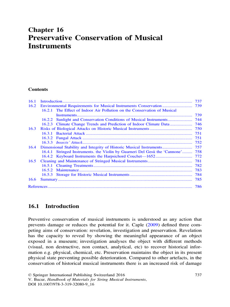 Preservative Conservation of Musical | PDF