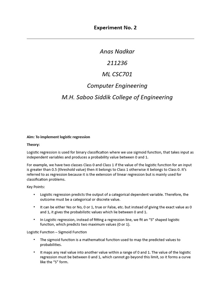 Exp2 (ML) | PDF