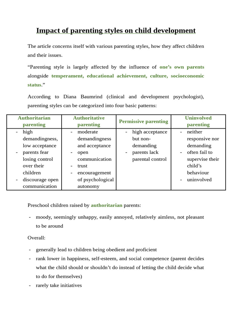 impact-of-parenting-styles-on-child-development-pdf