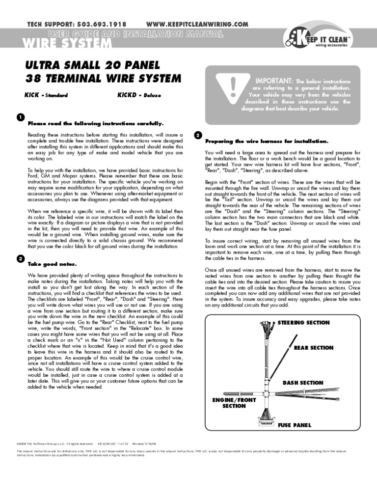 Keep It Clean Wiring Pro51d PDF Ignition System Headlamp