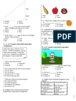 6th Grade 1st Term 3rd Exam