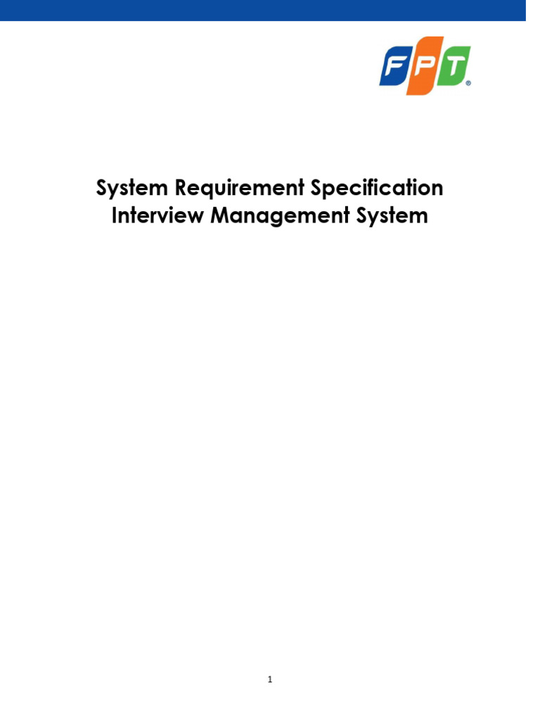 SRS - Intervew Management Project - v0.6 | PDF