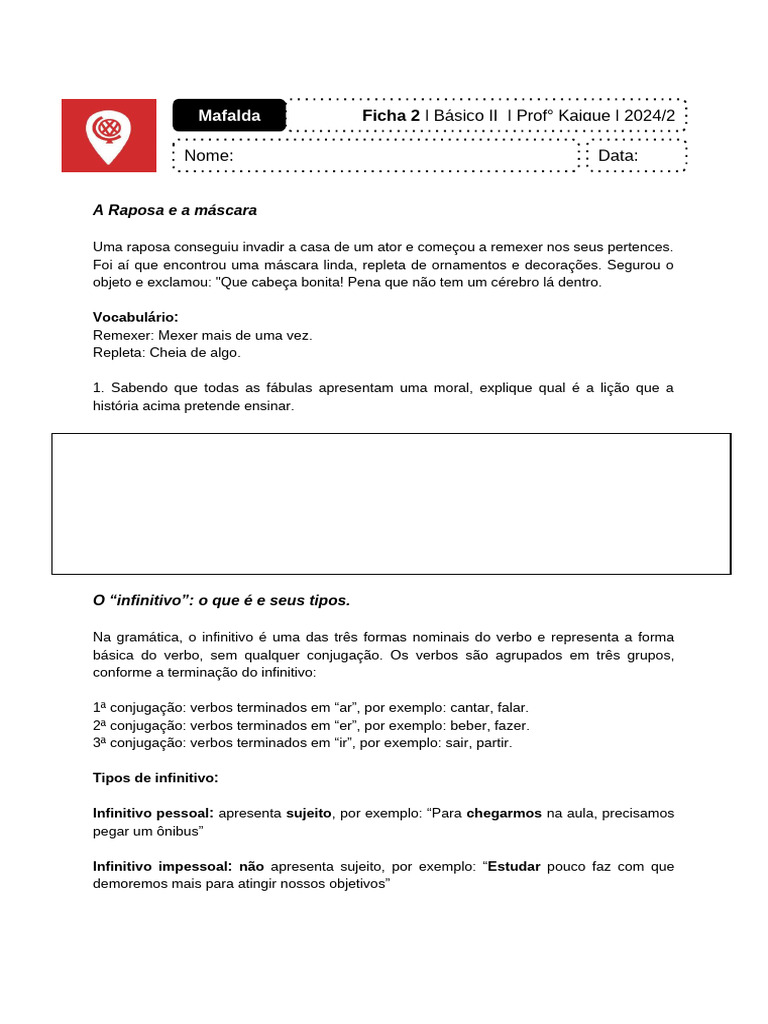 B2 - Ficha 2 | PDF